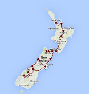 trajet NZ
